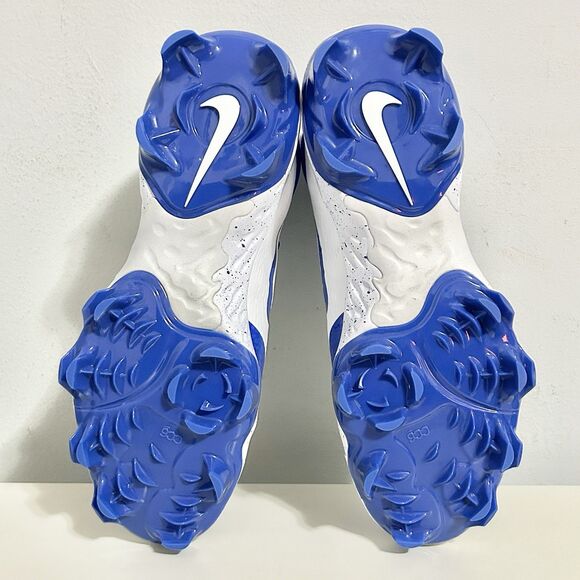 Nike Alpha Huarache Elite 4 Low MCS “White Blue” Mens Size 11.5 Baseball Cleats - Picture 7 of 8